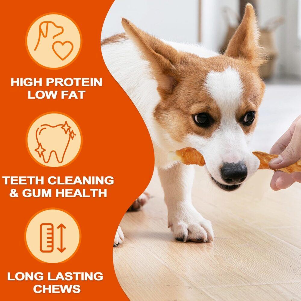 Amzey 24OZ Chicken Wrapped Rawhides Dogs Treats, Rawhide Twist Chicken Hide Sticks, Puppy Training Snacks Sticks Dog Chews, All Natural 4 Resealable Bags, Total 1.5lb - Image 5
