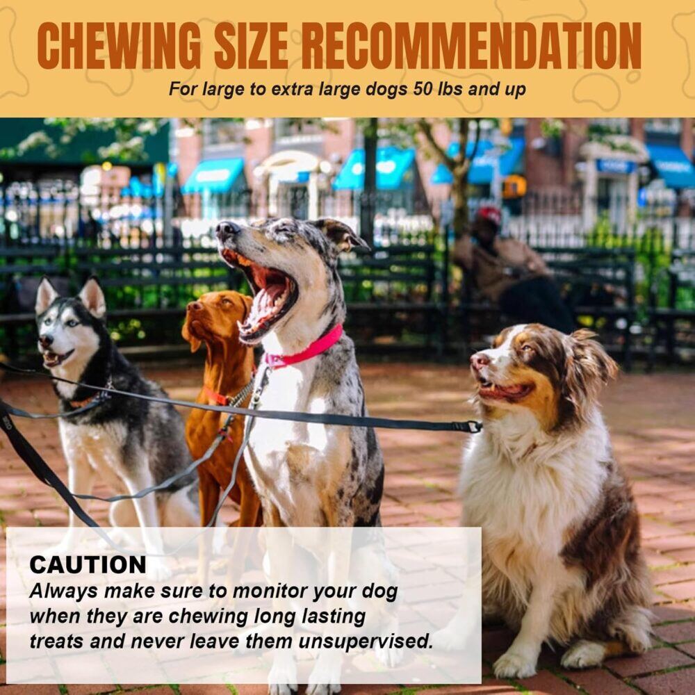 Amzey 10" Rawhide Retriever Rolls Dog Chews Treats, Duck Wrapped Rawhide Bones Long-Lasting for Large Dogs 50lbs Up, All Natural Duck Basted Dog Rawhide Chews, 5 Count - Image 6